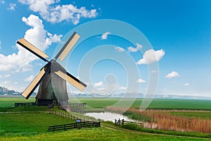 Old mill in Netherlands near Molendjik