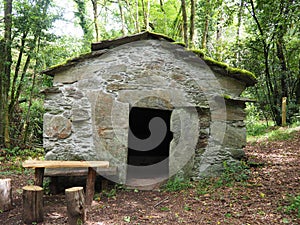 old mill of popular construction in stone, mezonzo, la coruÃ±a