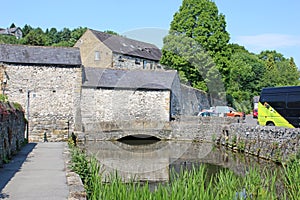 Old mill and stream in Bakewell, Peak District