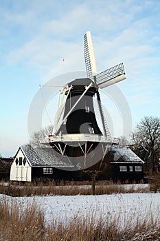 Old mill in winter