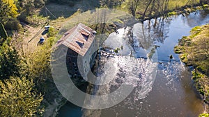 The old mill on the Wkra river