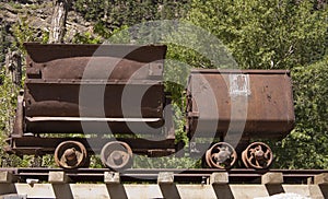 Old mine carts photo