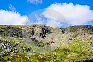 The old mine workings on Kirkstone Pass in the Lake District, England, UK