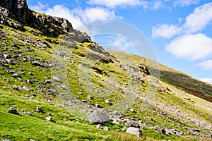 The old mine workings on Kirkstone Pass in the Lake District, England, UK