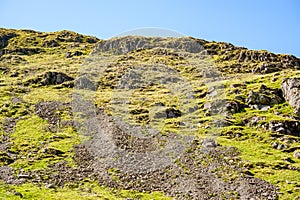 The old mine workings on Kirkstone Pass in the Lake District, England, UK