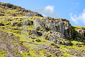 The old mine workings on Kirkstone Pass in the Lake District, England, UK