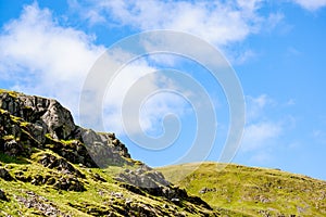 The old mine workings on Kirkstone Pass in the Lake District, England, UK