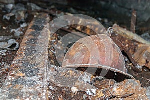 Old miner helmet