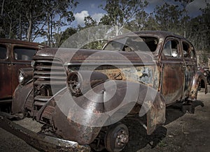 Old minetown car graveyard