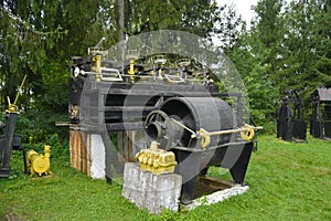 Old mining equipment from the communist period in the Rosia Montana photo