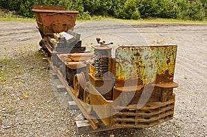 Old mining equipment in the Yukon, Canada