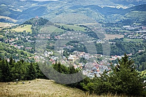 Old mining town Banska Stiavnica with calvary, Slovakia