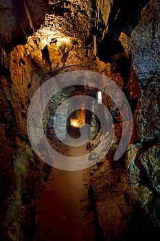 Old mining tunnel. Tin mine Mauritius.