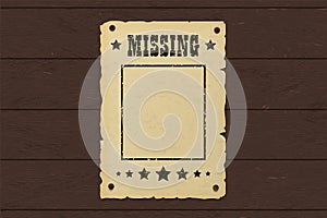 Old missing poster.
