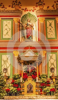 Old Mission Santa Ines Solvang California Basilica Altar Cross A