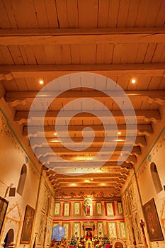 Old Mission Santa Ines Solvang California Basilica Altar Cross a