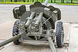 Old 85mm Russian artillery cannon from WW2 photo