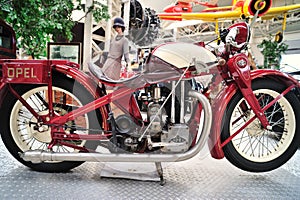 Old model of Opel motorcycle