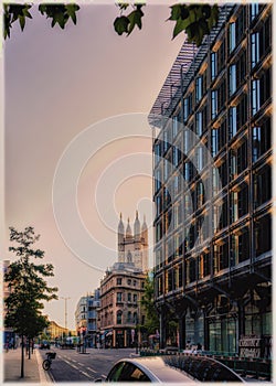 The old and modern architecture in City, London