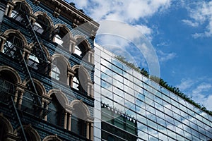 Old and Modern Architecture Juxtaposition in Soho, Manhattan