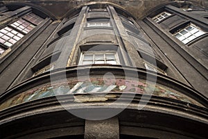 The old modernistic building in the center of Bratislava bottom