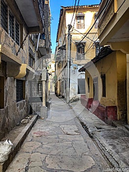 Old Mombasa town in Kenya