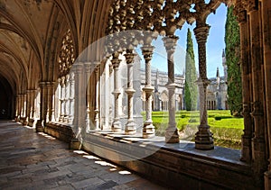 Old monastery and garden, Batalha, Portugal photo