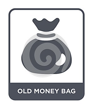 old money bag icon in trendy design style. old money bag icon isolated on white background. old money bag vector icon simple and