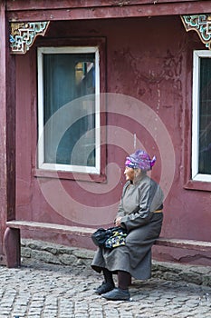 Old mongolian lady