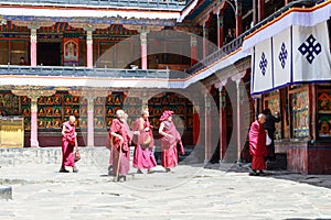 Old monk font of monastery