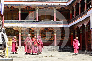 Old monk font of monastery