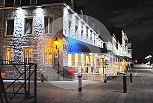 Old montreal by night