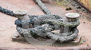 Old mooring rope