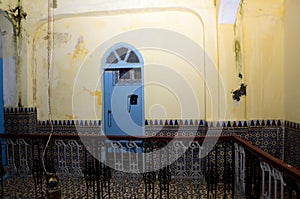 Old Moroccan house. Arabic traditional house in the Moroccan city of Chefchaouen