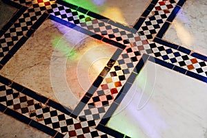 Old moroccan mosaic floor