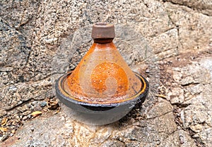 Old Moroccan Tajine, Traditional Morocco Ceramic Tableware, Arabic Marqa, Moroccan Tagine Food