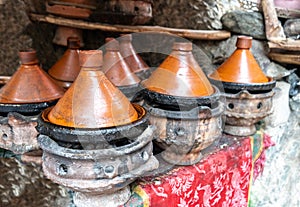 Old Moroccan Tajine, Traditional Morocco Ceramic Tableware, Arabic Marqa, Moroccan Tagine Food