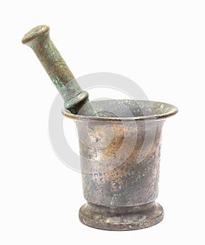 Old mortar and pestle.