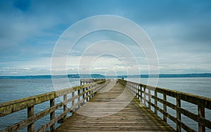 Old and Mossy Wooden Pier on Vashon Island