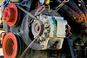 Old motorboat engine