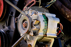 Old motorboat engine