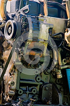 Old motorboat engine