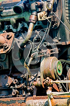 Old motorboat engine