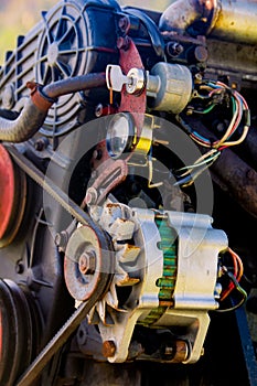 Old motorboat engine