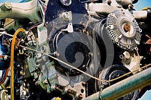Old motorboat engine