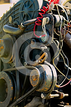 Old motorboat engine