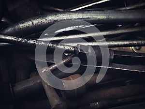 Old Motorcycle repair tools