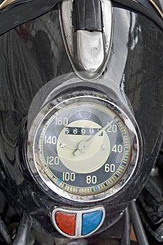 Old motorcycle speedometer