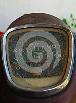 old motorcycle speedometer
