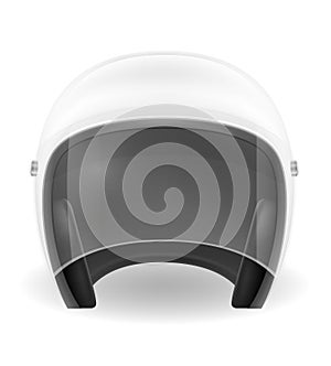 old motorcyclist helmet for driving a motorbike vector illustration